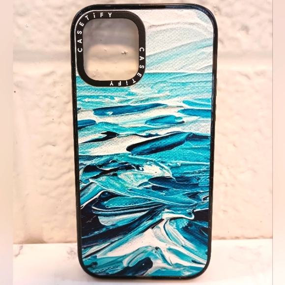 Casetify iPhone 12 -Waves Crashing Black By Ann Marie Coolick - Picture 2 of 5